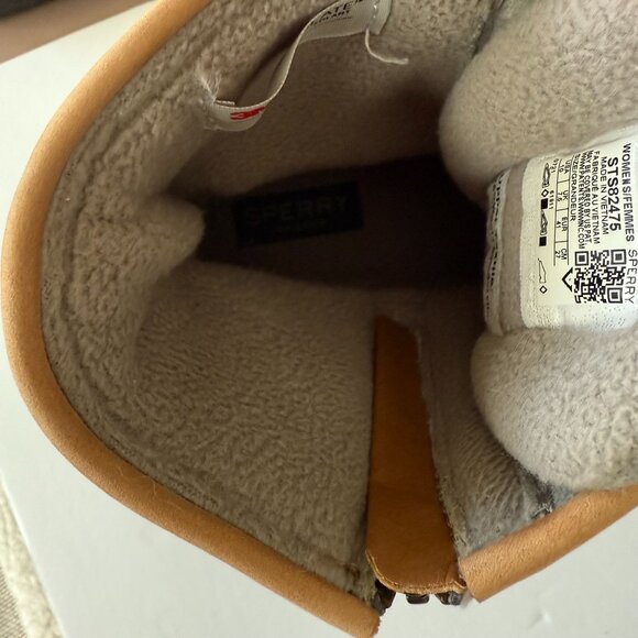 Sperry Womens Duck Boots 3M Thinsulate Insulation Size 10M Gray Tan Wool - Picture 10 of 11